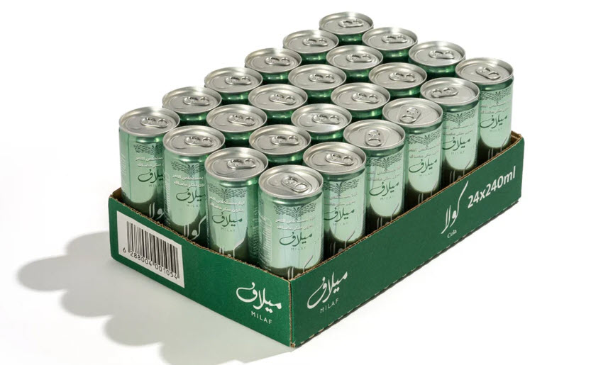 A carton of Milaf cola